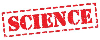 Kırmızı pano işareti üzerine yazılmış BİLİM metni.