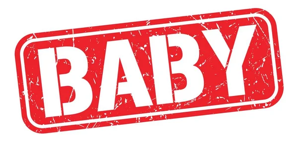 Teks Baby Ditulis Pada Tanda Cap Merah Grungy — Stok Foto