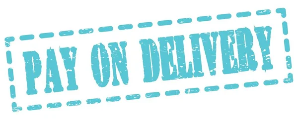 Pay Delivery Text Written Blue Dash Stamp Sign — Stock Photo, Image