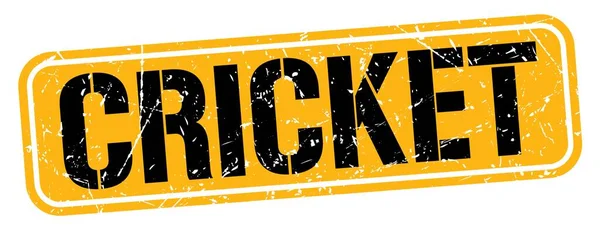 Cricket Text Written Orange Black Grungy Stamp Sign — Stock Photo, Image