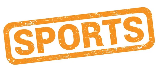 Sport Testo Scritto Sul Rettangolo Arancione Timbro Segno — Foto Stock