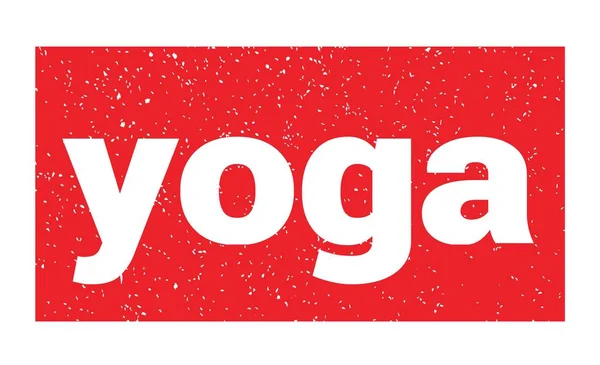 Yoga Text Written Red Grungy Stamp Sign — Foto de Stock
