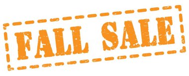 Turuncu panele yazılmış sonbahar satışı metni.