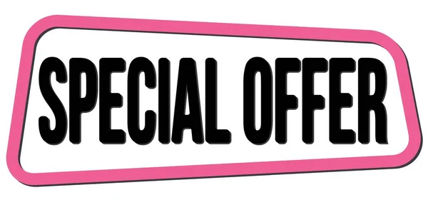 Speciale Aanbieding Tekst Geschreven Roze Zwarte Trapeze Stempel Teken — Stockfoto