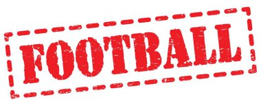 Kırmızı pano işareti üzerine yazılmış FOOTBall metni.