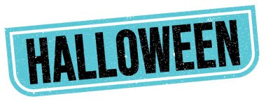 Mavi-siyah grungy işareti üzerine yazılmış Cadılar Bayramı metni.