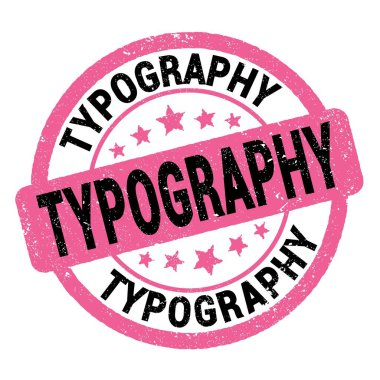 TYPOGRAPHY text written on pink-black grungy stamp sign.