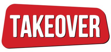 Kırmızı trapez damgasıyla yazılmış TAKEover metni.