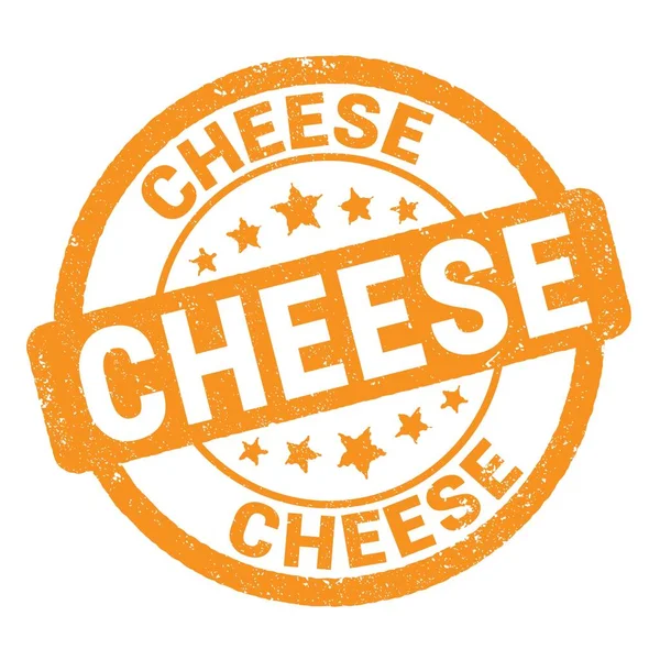 Texto Cheese Escrito Signo Sello Grungy Naranja —  Fotos de Stock
