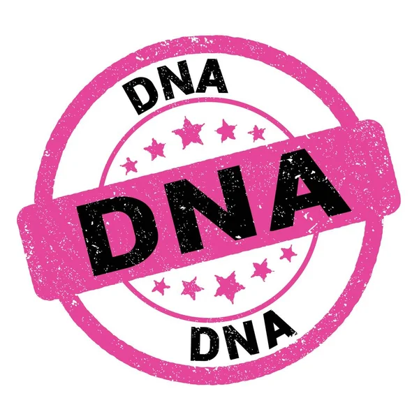 Dna Text Written Pink Black Grungy Stamp Sign — Stock Photo, Image
