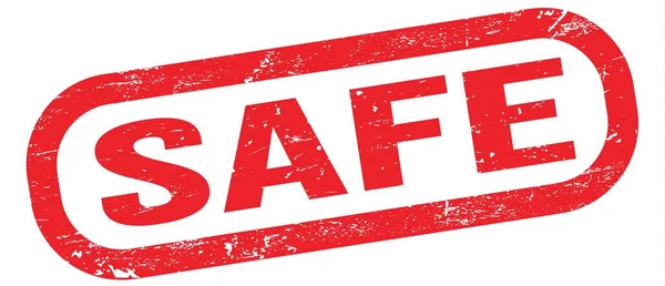 Safe Text Written Red Rectangle Stamp Sign — Stock Photo, Image