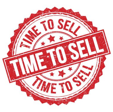 Kırmızı yuvarlak pul işareti üzerine yazılmış metinleri satma zamanı