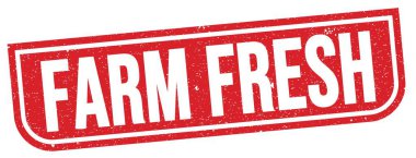 Çiftlik taze metni kırmızı pul işareti üzerine yazılmış..