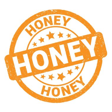 Tatlım, turuncu grungy damgasıyla yazılmış bir metin..