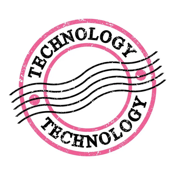 Technology Text Written Pink Black Grungy Postk — 스톡 사진