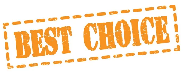 Best Choice Text Skriven Orange Bindestreck Stämpel Tecken — Stockfoto