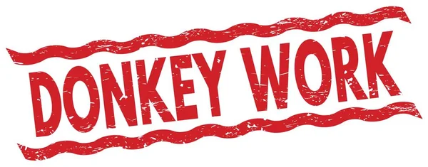 Текст Donkey Work Написанный Красных Линиях — стоковое фото