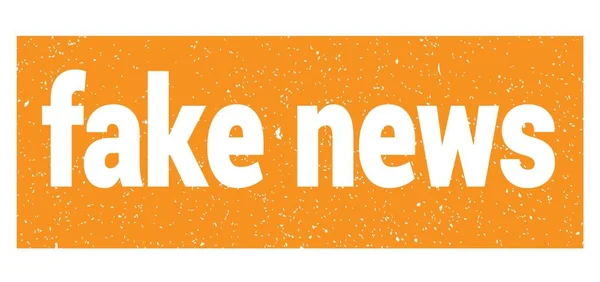 Fake News Text Auf Orangefarbenem Stempelschild — Stockfoto
