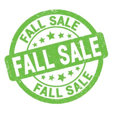 Yeşil grungy işareti üzerine yazılmış sonbahar satışı metni.