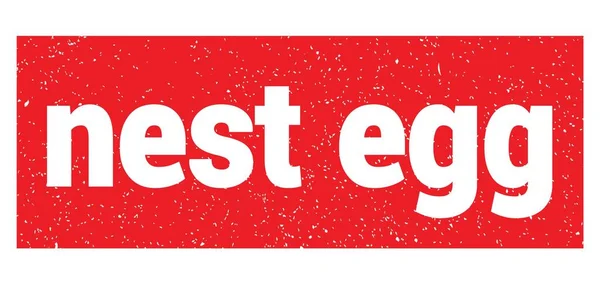 Nest Egg Text Written Red Grungy Stamp Sign — Zdjęcie stockowe