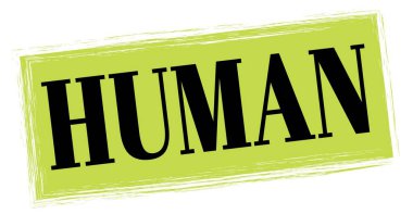 Yeşil-siyah dikdörtgen işareti üzerine yazılmış İNSAN metni.