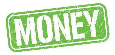 Yeşil grungy işareti üzerine yazılmış para metni.