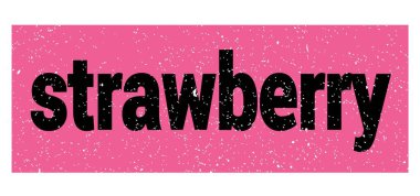 Pembe-siyah grungy işareti üzerine yazılmış STRAWERRY metin.