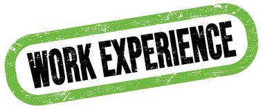 Çalışma Deneyimi, yeşil-siyah dikdörtgen mühür işareti üzerine metin.