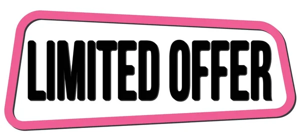 Limited Offer Text Written Pink Black Trapeze Stamp Sign — Stock Photo, Image