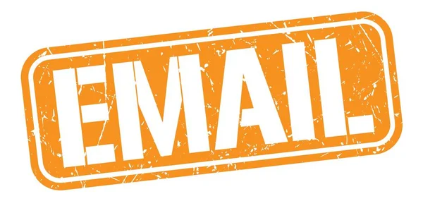 Email Text Written Orange Grungy Stamp Sign — Zdjęcie stockowe