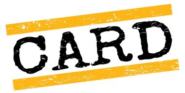 Sarı-siyah grungy satır işareti üzerine yazılmış CARD metni.