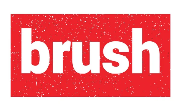 Brush Text Written Red Grungy Stamp Sign — Stock Photo, Image
