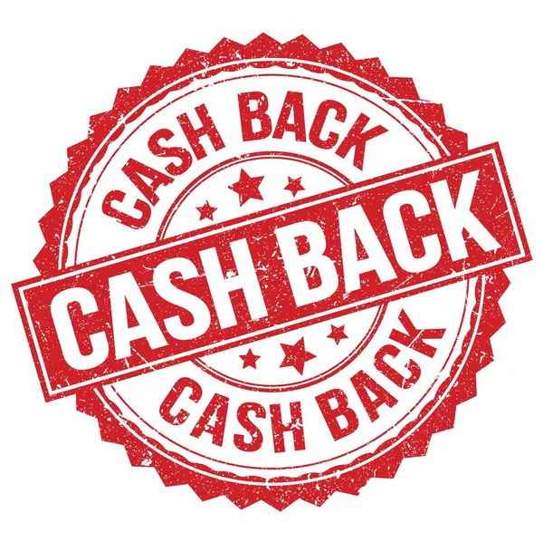 Kırmızı yuvarlak pul işareti üzerine yazılmış CASH arka metni