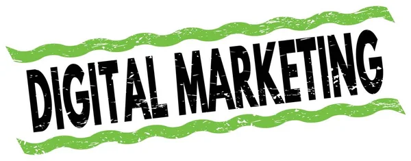 DIGITAL MARKETING text written on green-black lines stamp sign.