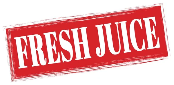 Fresh Juice Text Written Red Rectangle Stamp Sign — Zdjęcie stockowe