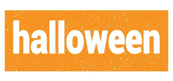 Testo Halloween Scritto Sul Segno Del Timbro Grungy Arancione — Foto Stock
