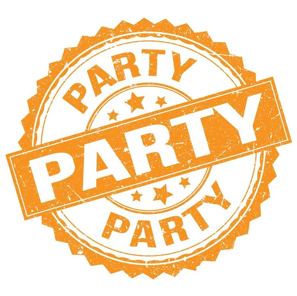 Party Text Written Orange Stamp Sign — Stock Photo, Image