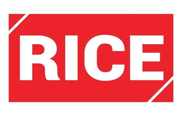 Rice Text Written Red Rectangle Stamp Sign — Stockfoto