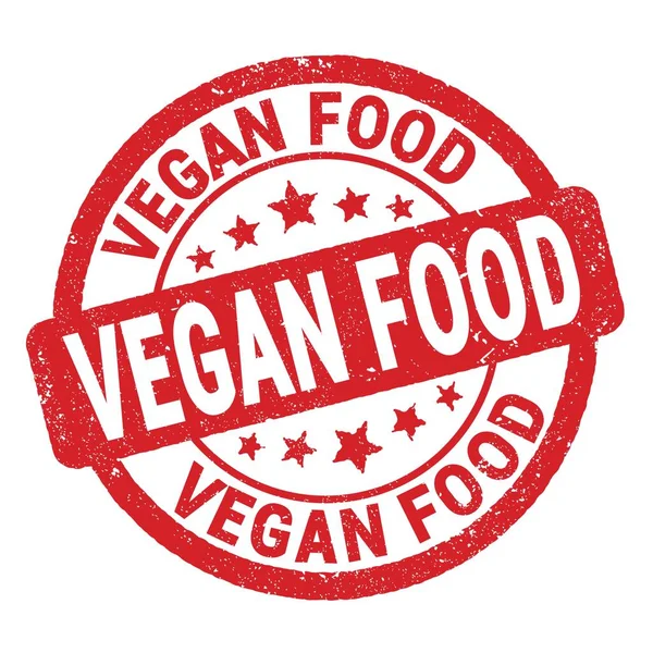 Vegan Food Texte Écrit Sur Écriteau Grungy Rouge — Photo