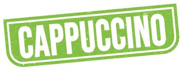 Yeşil grungy işareti üzerine yazılmış CAPPUCCINO metni.