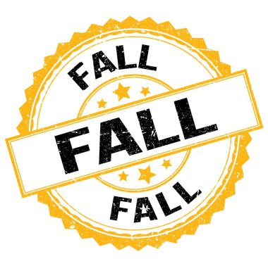 Sarı-siyah pul işareti üzerine yazılmış sonbahar metni