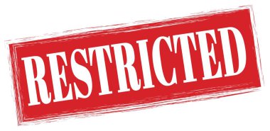 Kırmızı dikdörtgen damga işareti üzerine yazılmış RESTRICTED metni.