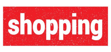 Kırmızı kirli damga işaretine yazılmış alışveriş metni.