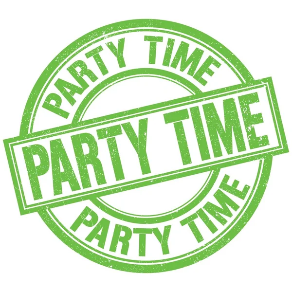 Party Time Text Written Word Green Stamp Sign — Stock Photo, Image