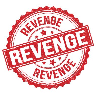 Kırmızı yuvarlak pul işareti üzerine yazılmış REVENGE metni