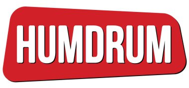 Kırmızı trapez damgasıyla yazılmış HUMDRUM metni.