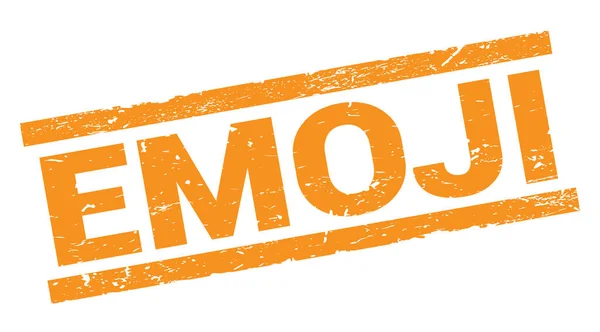 Emoji Text Auf Orangefarbenem Stempelschild — Stockfoto