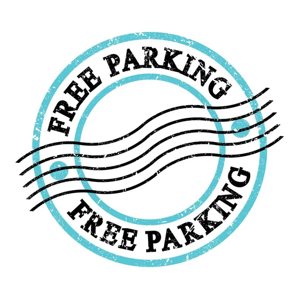 Free Parking Κείμενο Γραμμένο Μπλε Μαύρο Grungy Ταχυδρομική Σφραγίδα — Φωτογραφία Αρχείου