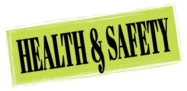 Health Safety Text Written Green Black Rectangle Stamp Sign — Stock Photo, Image