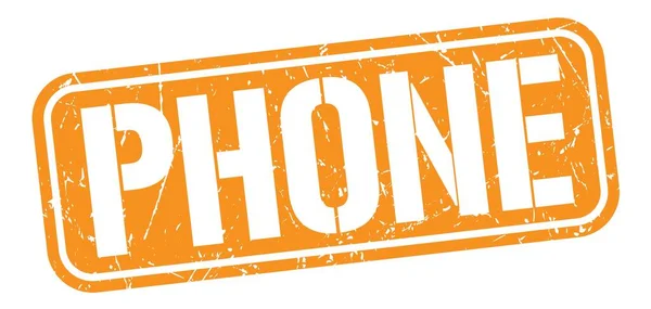 Phone Text Written Orange Grungy Stamp Sign — Stock Photo, Image